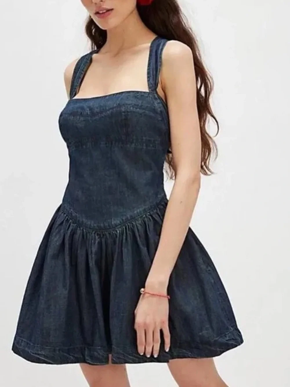 FREE PEOPLE Laurel Denim Mini Dress - Picture 1 of 11